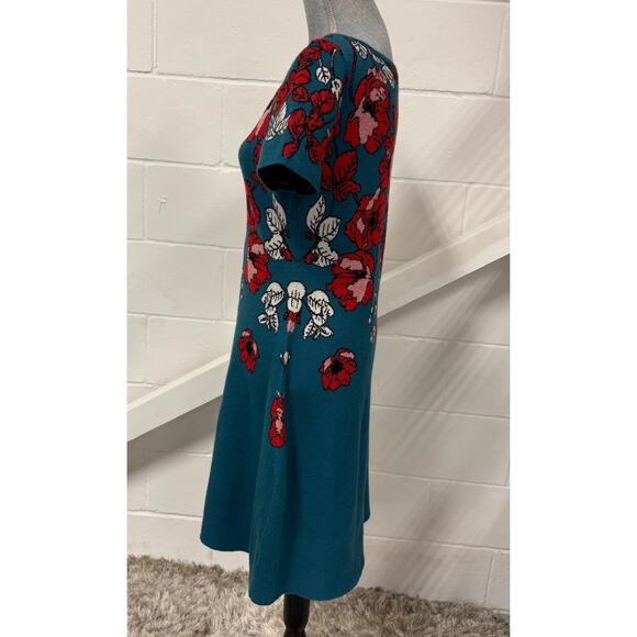 Maeve by Anthropologie The Allison Floral Mini A-Line Knit Sweater Dress Size M - Picture 6 of 11